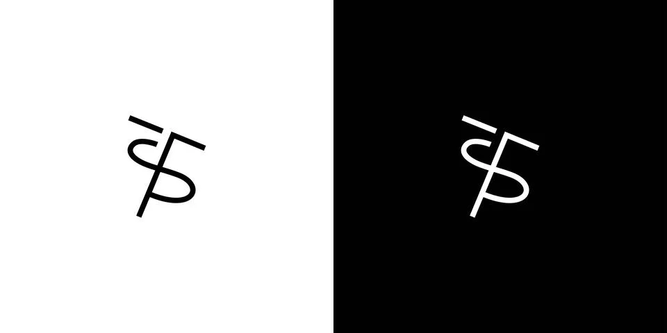 Modern and unique TS initials logo design Stock Illustration