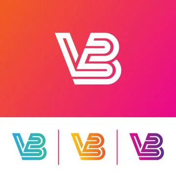 Modern and Unique VB Letter Logo Icon Vector Template elements, Corporate Stockillustratie