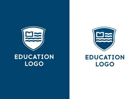 Modern and versatile education logo design, ideal for schools, universities, and Stock Illustration
