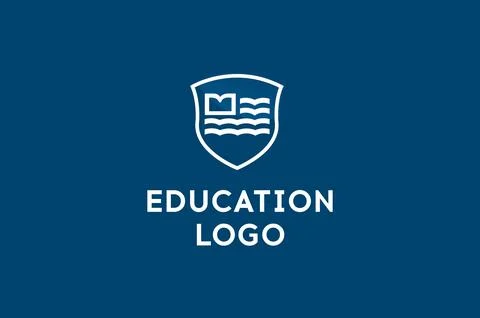Modern and versatile education logo design, ideal for schools, universities, and Stock Illustration