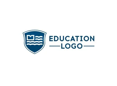 Modern and versatile education logo design, ideal for schools, universities, and Stock Illustration