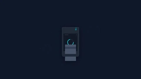 Modern Android Smart Payment Terminal Emv Chip Transaction and Data Encrypt.. 스톡 동영상 347627344