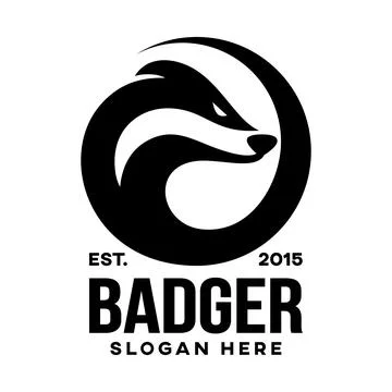 Modern angry badger logo. Vector illustration Stock Illustration
