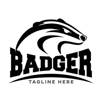 Modern angry badger logo. Vector illustration Stock Illustration