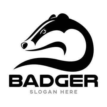 Modern angry badger logo. Vector illustration Stock Illustration