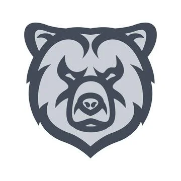 Modern angry bear logo Illustrazione stock