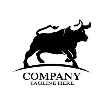 Modern angry bull logo. Vector illustration Illustrazione stock