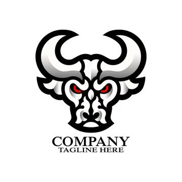 Modern angry bull logo. Vector illustration Stock Illustration