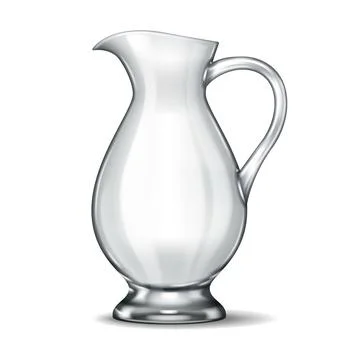 Modern angular glass pitcher with sleek design Stock Illustration