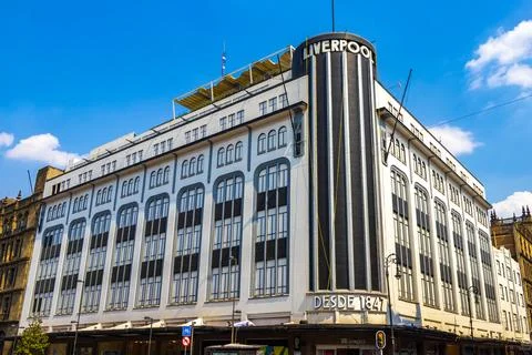 Modern angular high rise building skyscraper buildings Mexico City Mexico. Fotos de archivo