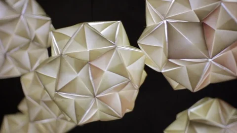 Modern angular white lights Stock Footage 98276878