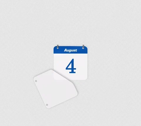 Modern Animate Flip Date Change 3 to 4 August Stock Footage 340880943