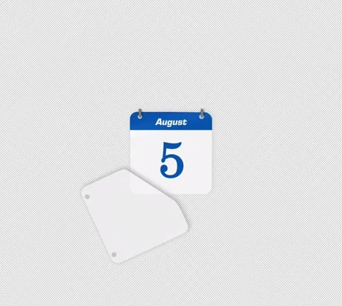 Modern Animate Flip Date Change 4 to 5 August Stock Footage 340880944