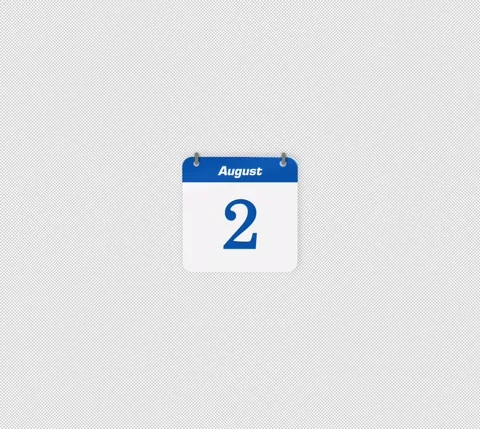 Modern Animate Flip Date Change 1 to 2 August Stock Footage 340880955