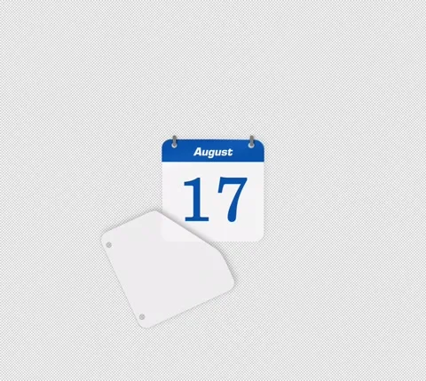 Modern Animate Flip Date Change 16 to 17 August Stock Footage 340881016