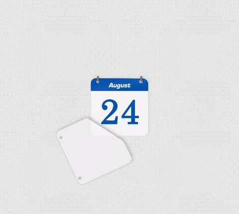 Modern Animate Flip Date Change 23 to 24 August Stock Footage 340881055