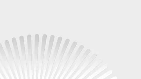 Modern animated motion background. Rotating white circle of petals on white Stock Footage 303867965