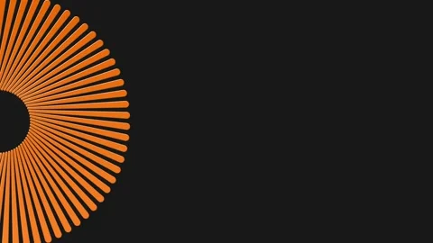 Modern animated motion background. Rotating orange circle of petals Stock Footage 303868411