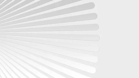 Modern animated motion background. Rotating white circle of petals on white back Stock Footage 303868462