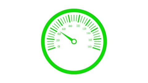 Modern Animated Speedometer in Flat Minimal Style for Vehicle HUD Stock Footage 310209732