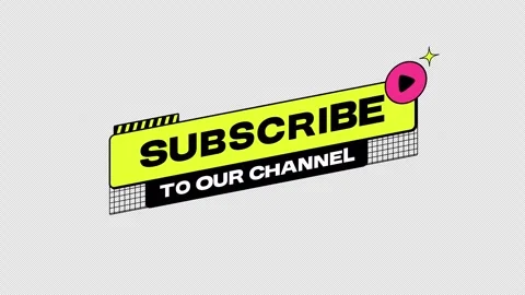 Modern Animated Subscribe to Our Channel Button Graphic Transparent Background Stock Footage 335714181