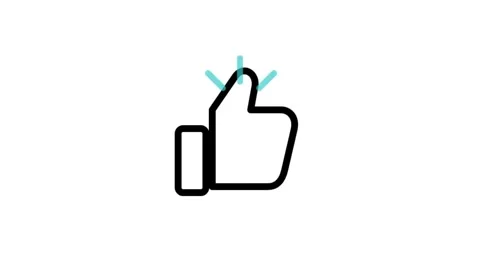 Modern Animated Thumbs Up Like Icon with Click Effect Vídeos de archivo 334744103