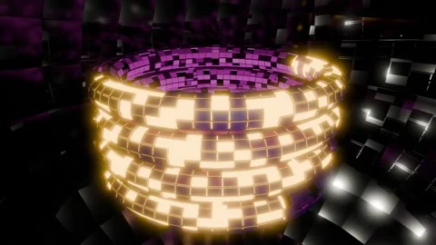 Modern Animation 4K VJ Loop - Sleek Abstract Motion Background Pink Purple W Stock Footage 307900784