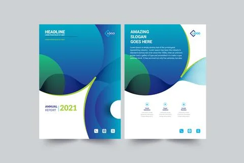 Modern Annual Report Layout template Stock Illustration