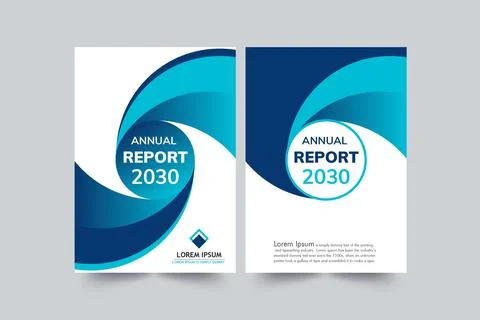 Modern Annual Report Layout Template Cover Stock Illustration