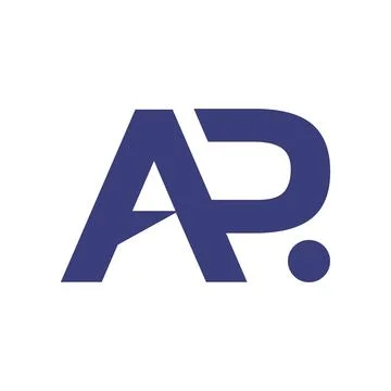 Modern AP letter monogram logo Stock Illustration