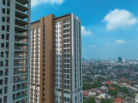 Modern Apartment Building Cityscape Stock Photos