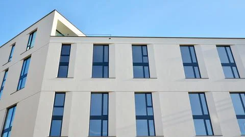 Modern apartment building facade Stock Photos