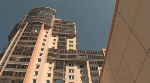 Modern apartment building Stock Footage 5082739