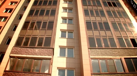Modern apartment building Stock Footage 5087024