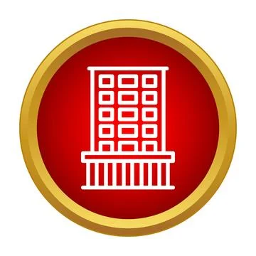 Modern apartment building icon representing real estate housing Ilustración de archivo