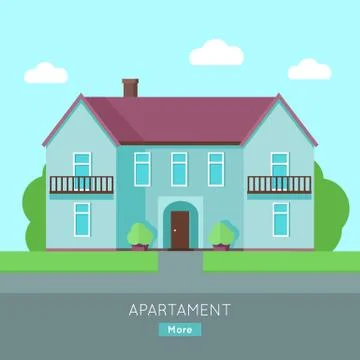 Modern Apartment Building Ilustración de archivo