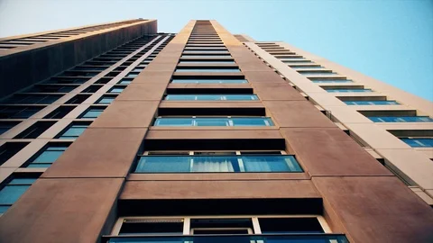 Modern apartment building view.  Stock Footage 98955676