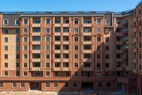 Modern apartment complex design Stock Photos