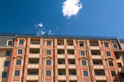 Modern apartment complex design Stock Photos