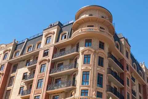 Modern apartment complex design Stock Photos