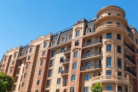Modern apartment complex design Foto stock