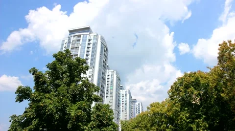 Modern apartment house Stock Footage 65527972