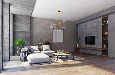 Modern apartment interior. Stock Illustration
