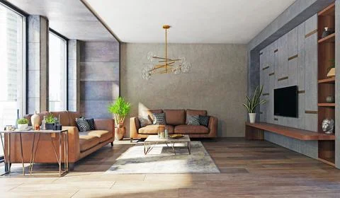 Modern apartment interior. Stock Illustration