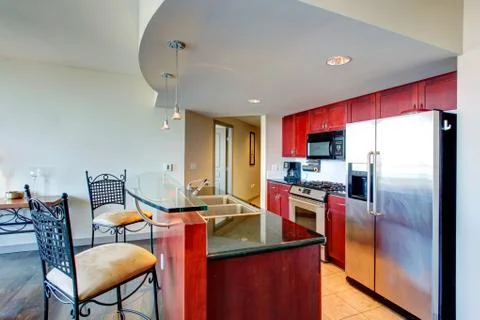 Modern apartment interior. Stock Photos