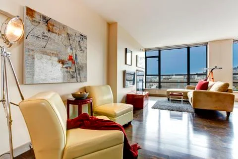 Modern apartment interior. Stock Photos