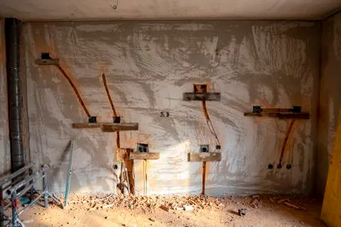 Modern Apartment Under Construction Stock-Fotos