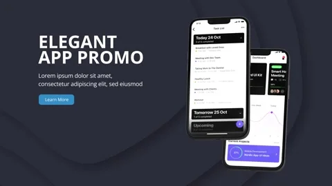 Modern App Promo After Effects stock