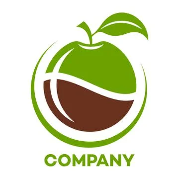 Modern apple logo Stock Illustration