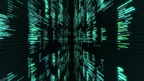 Modern application code on the abstract computer screen. Animation. Modern Stock Footage 139427945